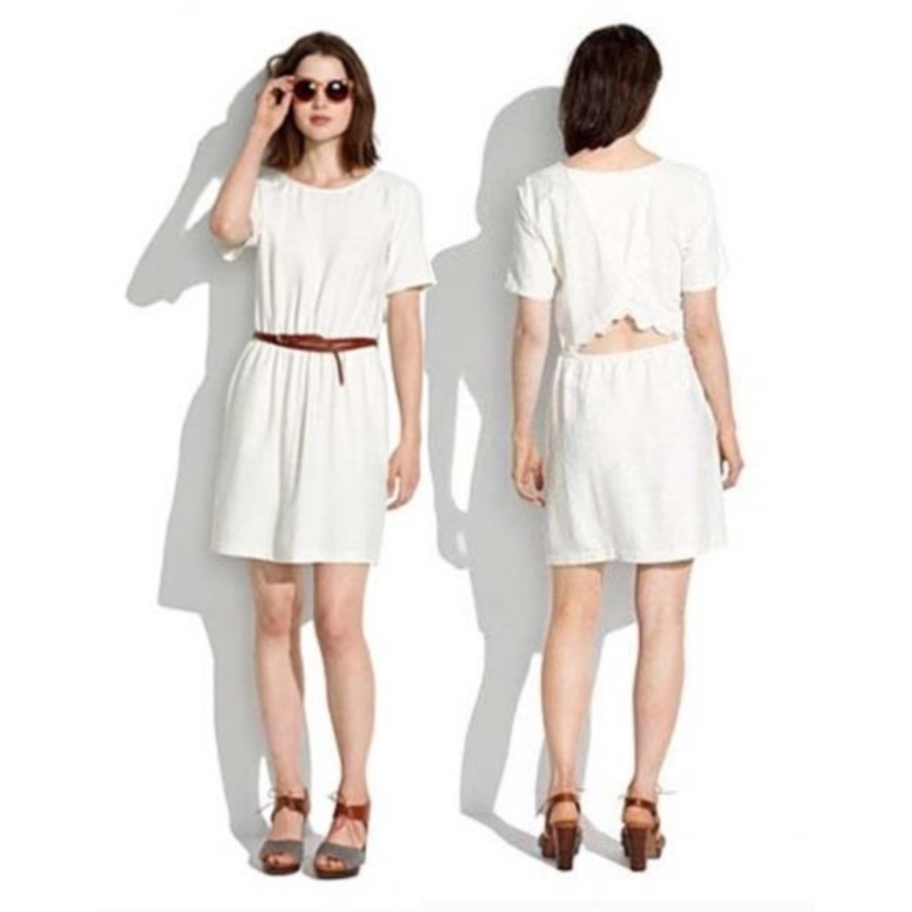 Madewell Scenic View Scallop Dress - S